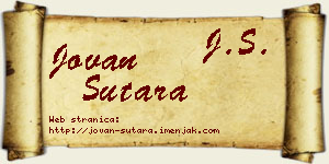Jovan Sutara vizit kartica